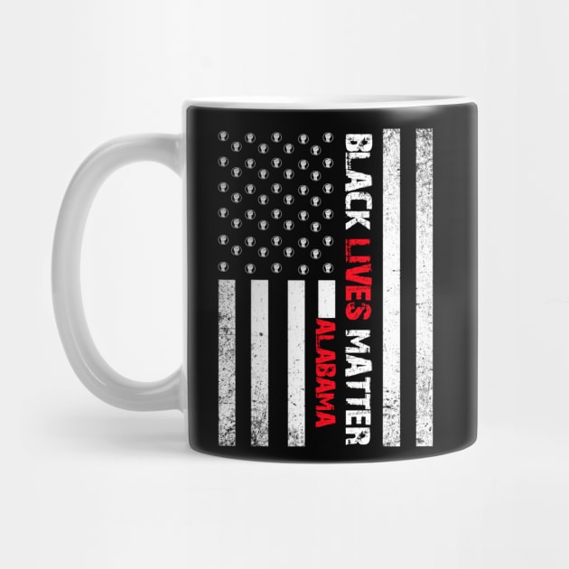 Alabama black lives matter Flag American Vintage by Jannysingle